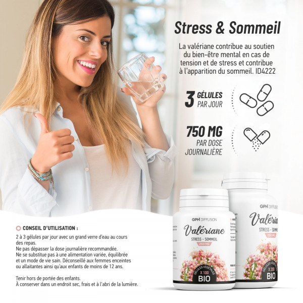 Valériane Bio - 200 gélules végétales