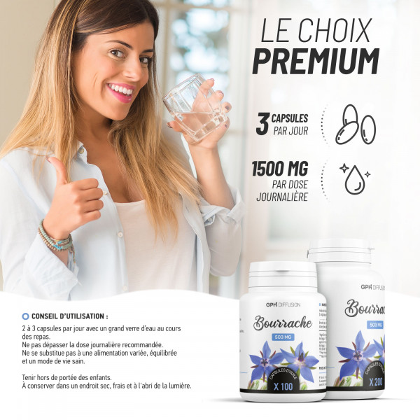 Bourrache Bio - capsules à 503 mg
