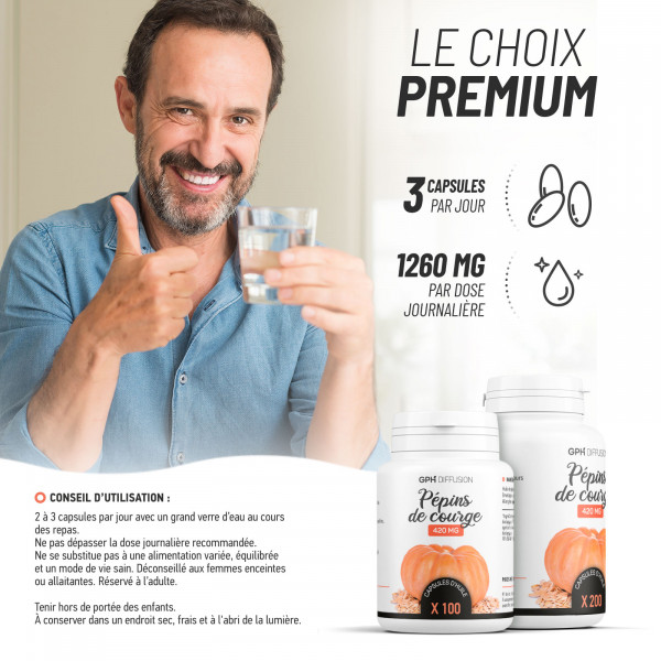 Huile de Pépins de Courge - 200 capsules