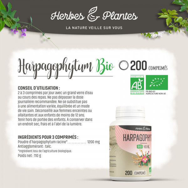 Harpagophytum Bio - 400 mg - 200 comprimés - H&P