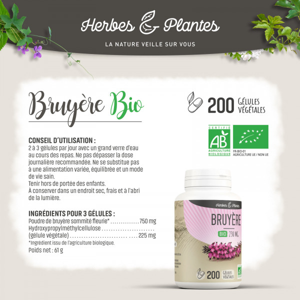 Bruyère Bio - 230 mg - Gélules végétales