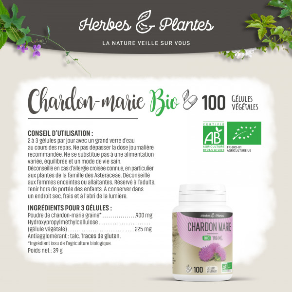 Chardon-Marie Bio - 300 mg - Gélules végétales