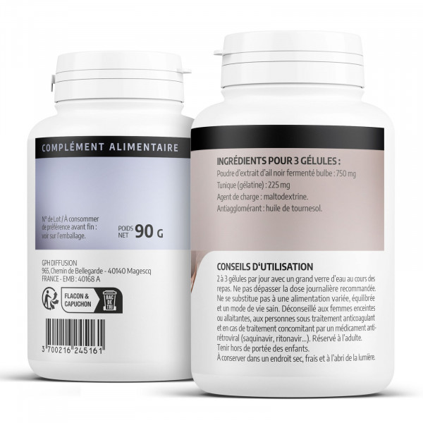 Ail Noir Fermenté - 250mg - 200 gélules