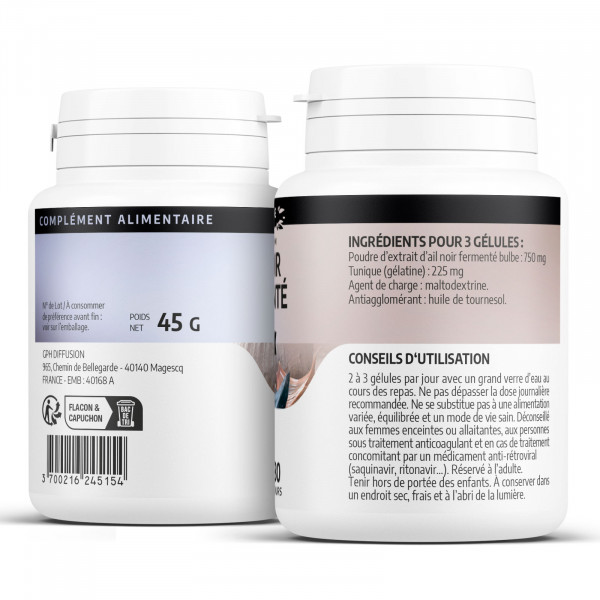 Ail Noir Fermenté - 250mg - 200 gélules