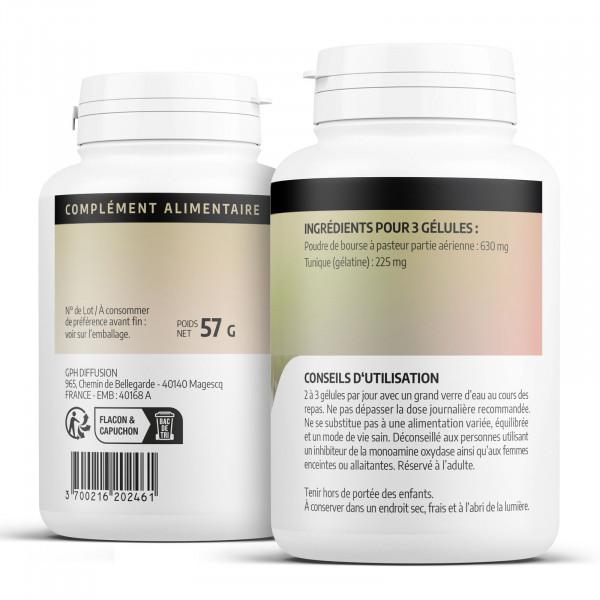 Bourse à pasteur 210 mg - Gélules