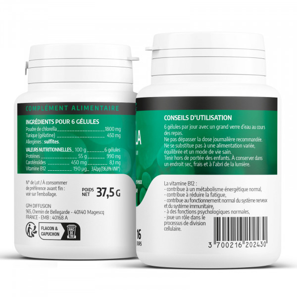 Chlorella - 200 gélules à 300 mg