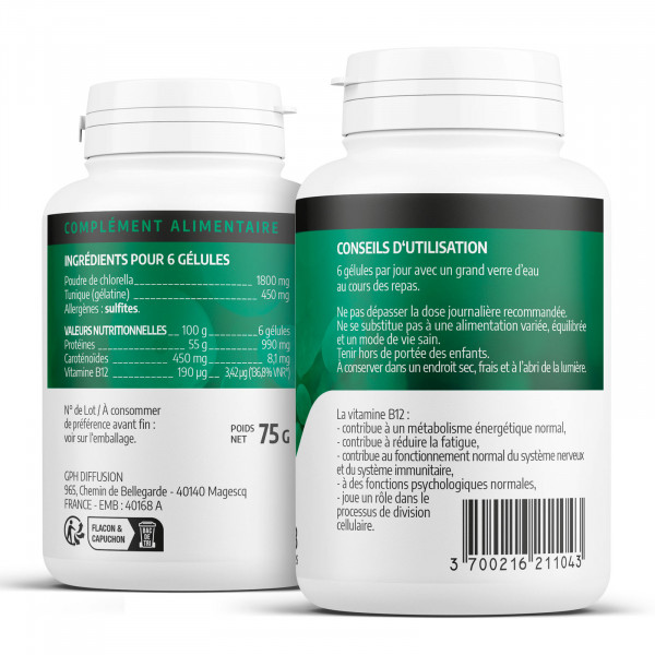 Chlorella - 200 gélules à 300 mg