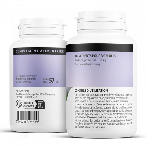 Gattilier - 210 mg - 200 gélules