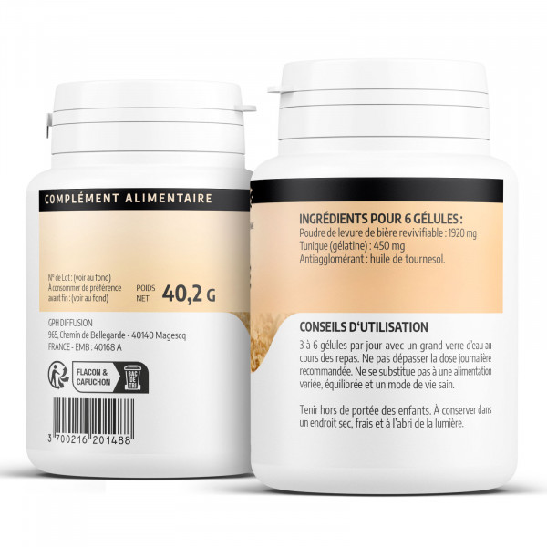 levure de biere 320 mg 200 gélules