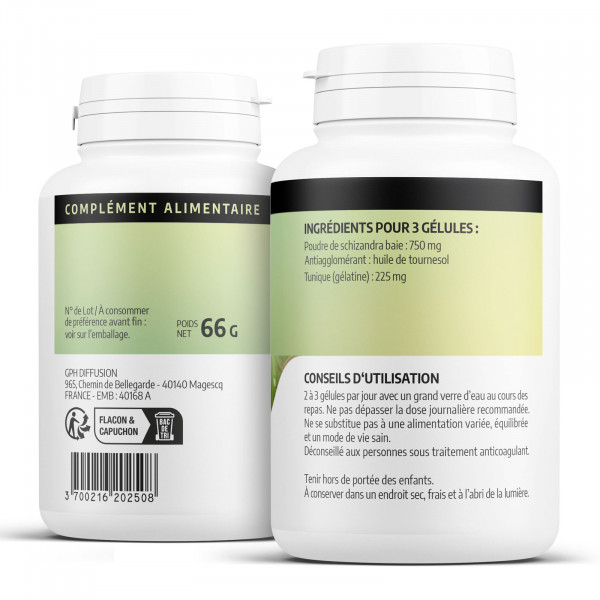 Schizandra 250mg - 200 gélules