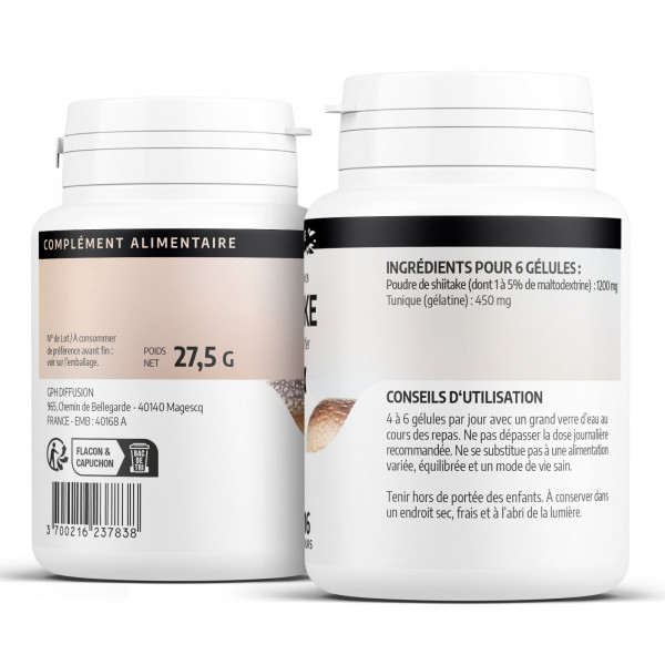 Shiitake - 200 mg - 100 gélules