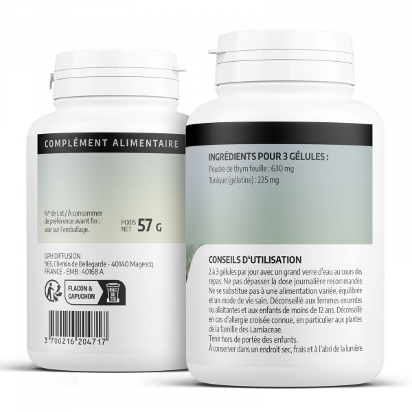 Thym - 200 gélules à 210 mg
