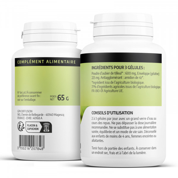 Aubier de Tilleu Bio - 200 gélules à 220 mg