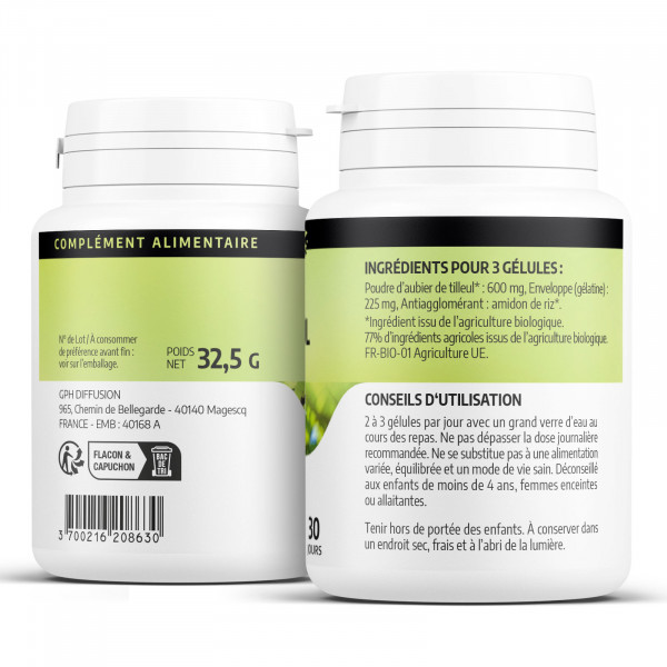 Aubier de Tilleu Bio - 200 gélules à 220 mg