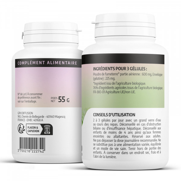 Fumeterre Ecocert 200 mg - gélules