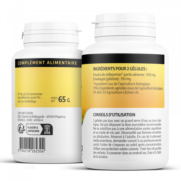 Millepertuis Ecocert 250 mg - Gélules