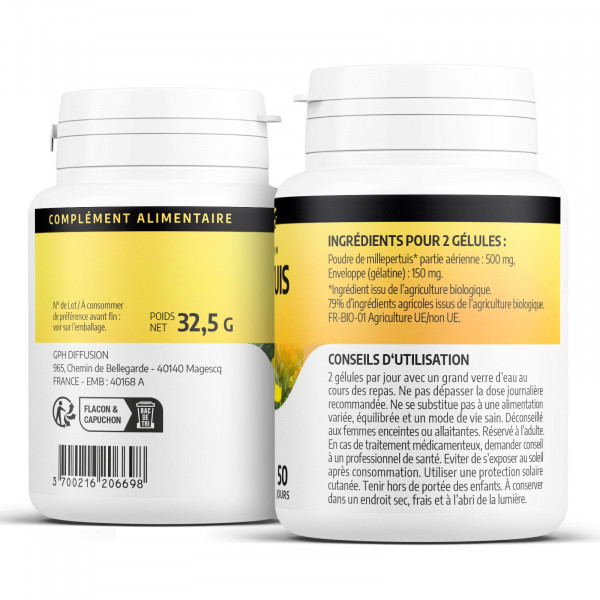 Millepertuis Ecocert 250 mg - Gélules