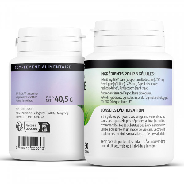 Baie de Myrtille bio - 200 gélules
