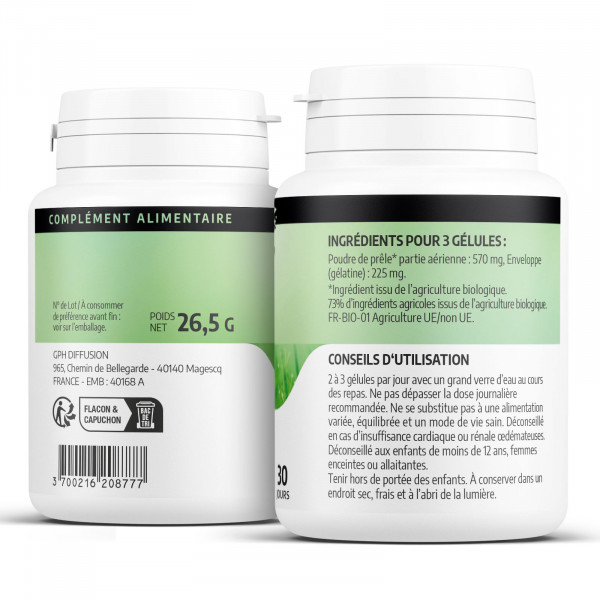 Prêle bio - 190 mg -200 gélules