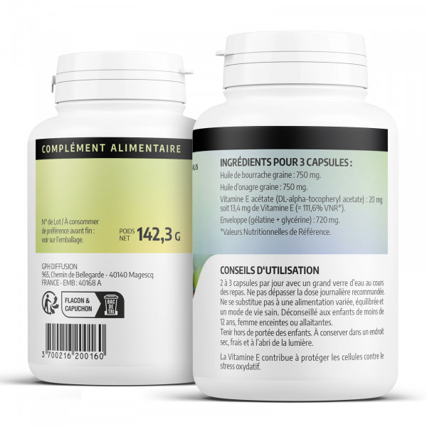Bourrache Onagre - 500 mg - capsules