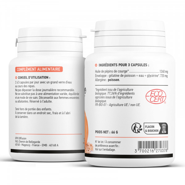 Huile de Pépins de Courge - 200 capsules