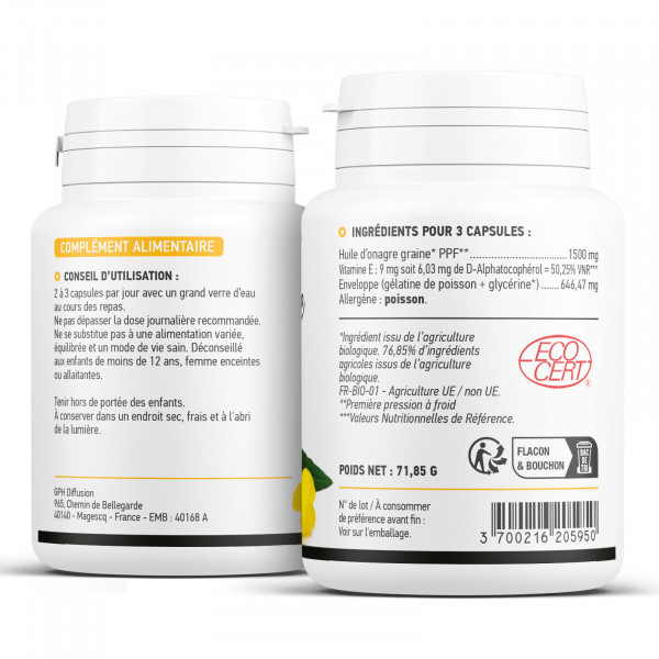 Onagre Bio 503 mg - 100 capsules marines