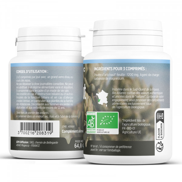 Artichaut Bio 400 mg - comprimés
