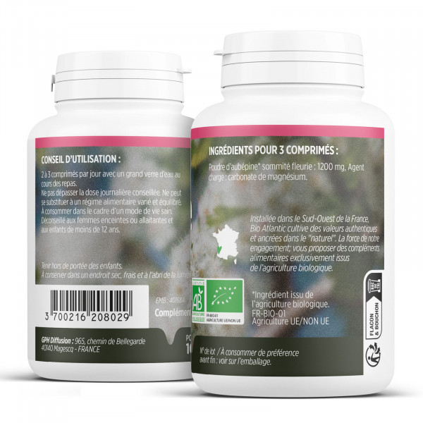 Aubépine Bio - 400mg - 200 comprimés
