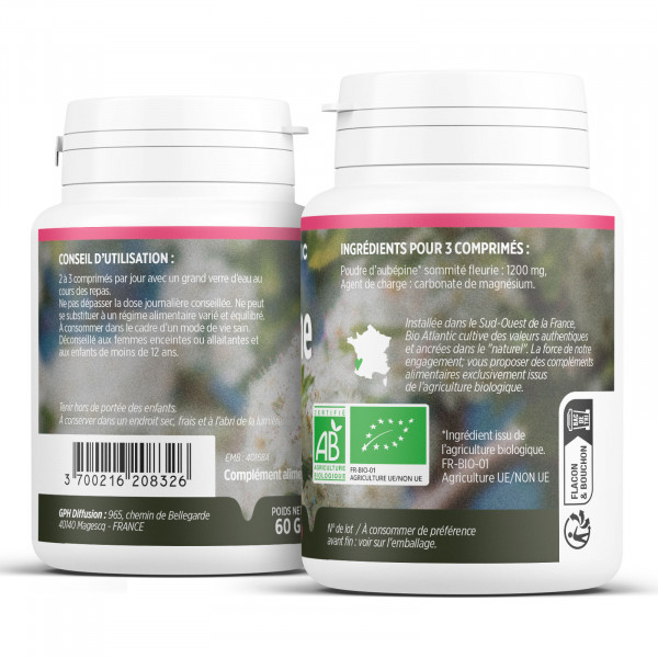 Aubépine Bio - 400mg - 200 comprimés
