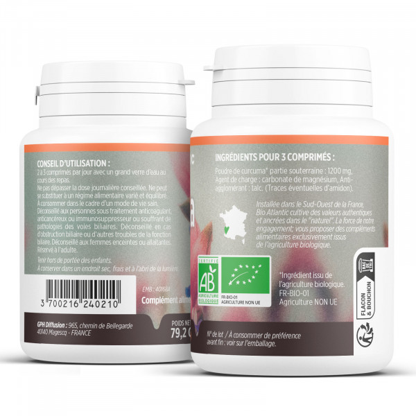 Curcuma Bio 400mg - 200 Comprimés