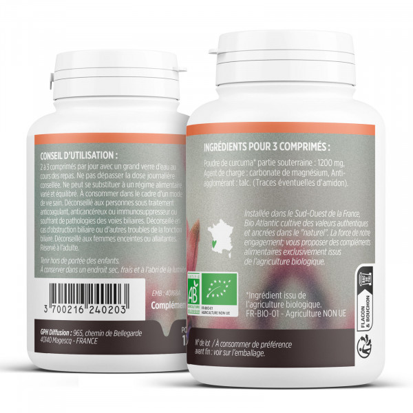 Curcuma Bio 400mg - 200 Comprimés