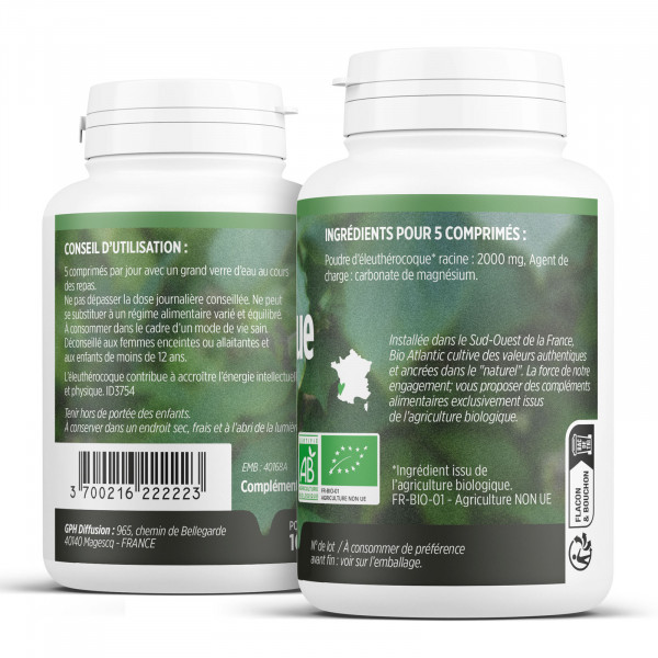Eleuthérocoque Bio - 400 mg - 200 comprimés