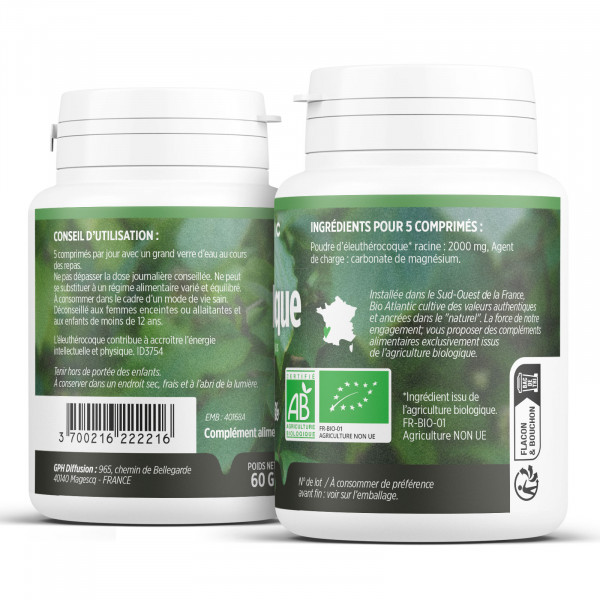 Eleuthérocoque Bio - 400 mg - 200 comprimés