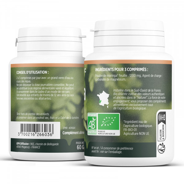 Moringa Bio - 400 mg - 200 comprimés