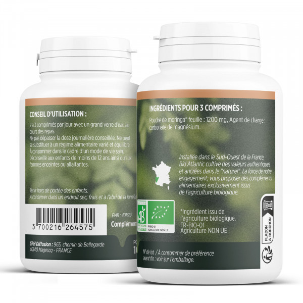 Moringa Bio - 400 mg - 200 comprimés