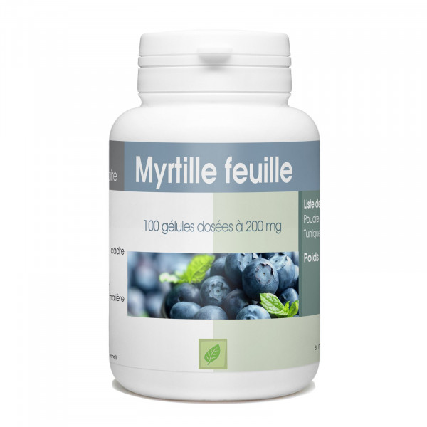 Myrtille Feuille - 200 mg - 100 gélules