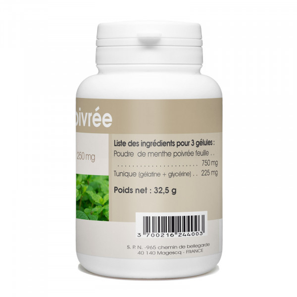 Menthe Poivrée - 250 mg - 100 gélules