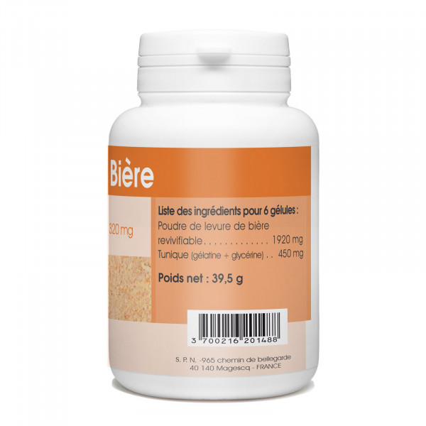 levure de biere revivifiable 320 mg - 100 gélules
