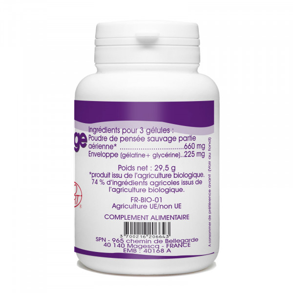 Pensee sauvage bio - 220 mg- 100 gelules