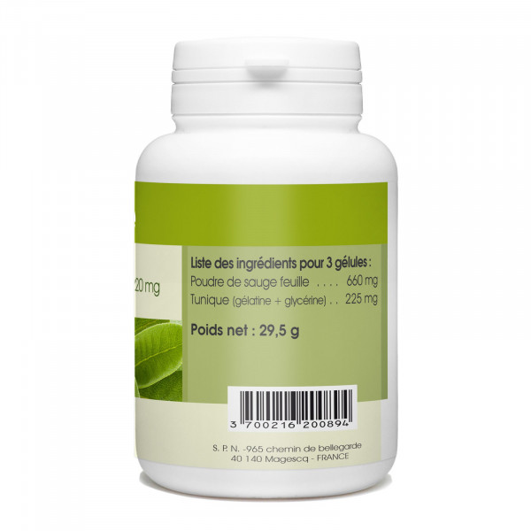 Sauge 220 mg - 100 gélules