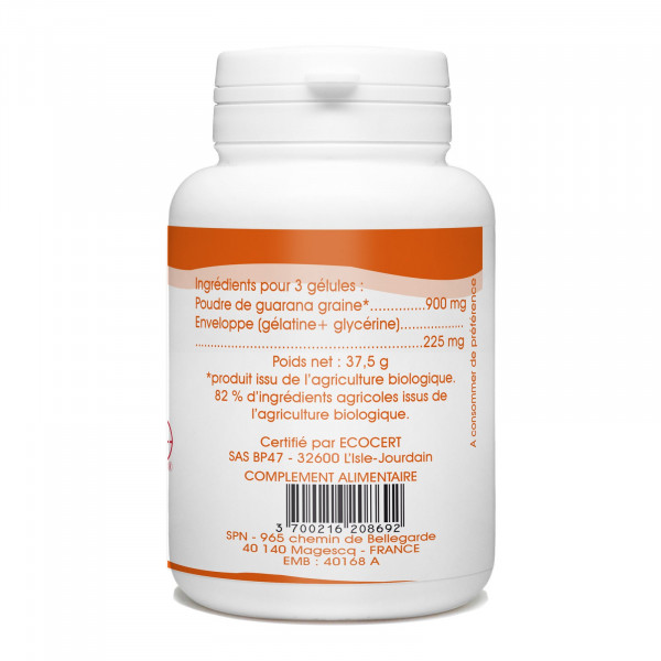 Guarana Bio - 300mg - 100 gélules