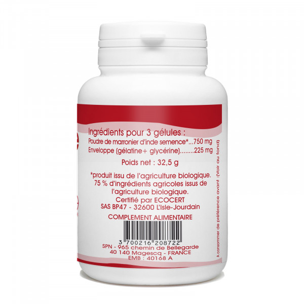 Marron d'Inde Ecocert - 250 mg 100 gélules