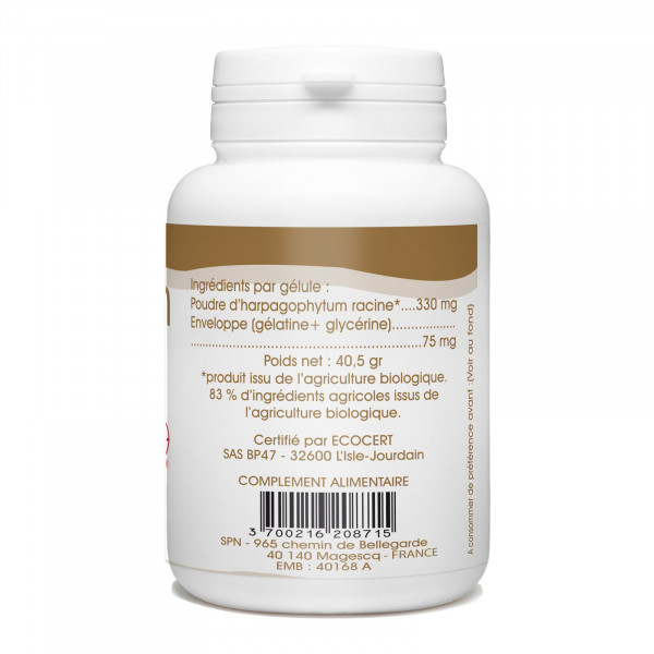 Harpagophytum Ecocert - 330 mg - 100 gélules 