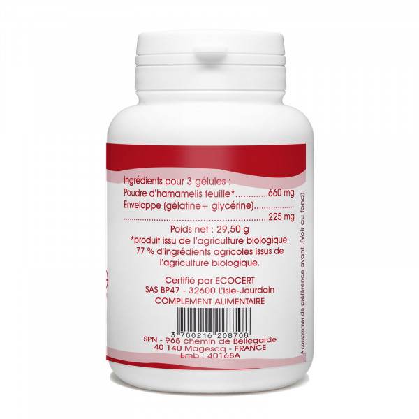Hamamélis Ecocert - 220 mg - 100 gélules 