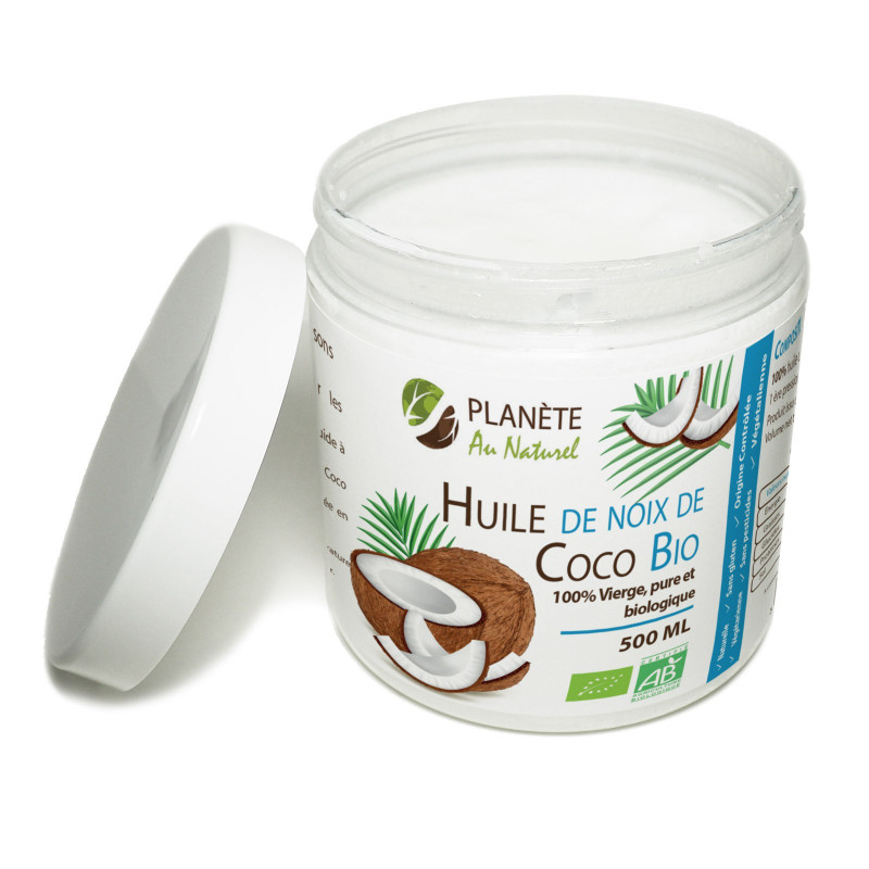 Huile de Noix de Coco Bio 500 ml Vierge, Pure et Naturelle