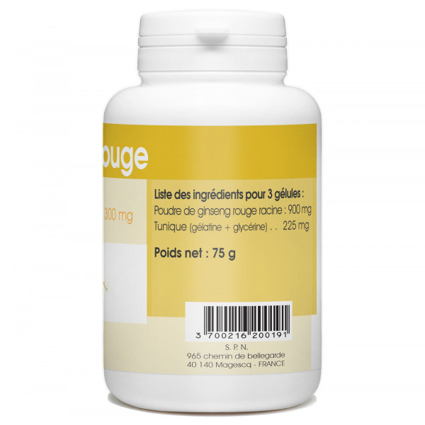 Ginseng Rouge - 300 mg - 600 gélules