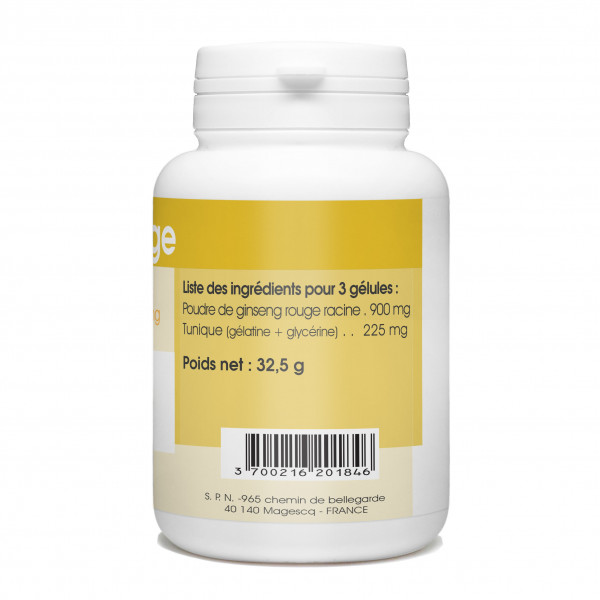 Ginseng Rouge - 300 mg - 100 gélules X 5
