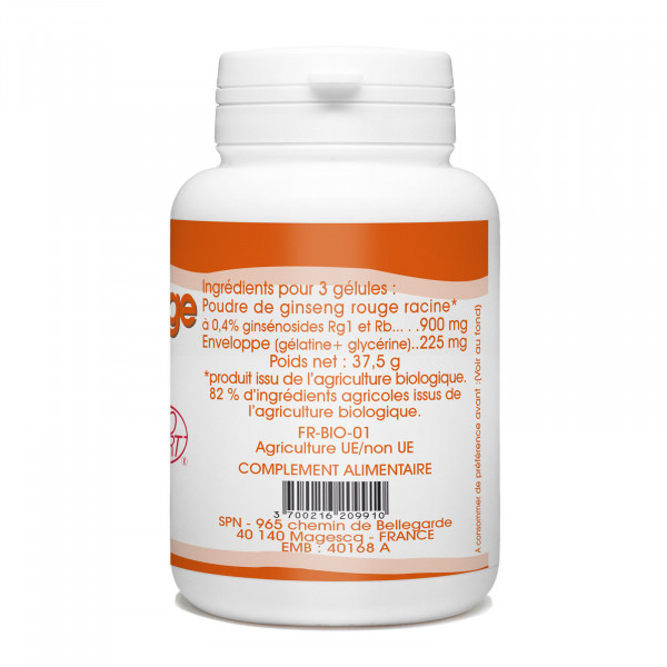 Ginseng Rouge Bio - 100 gélules