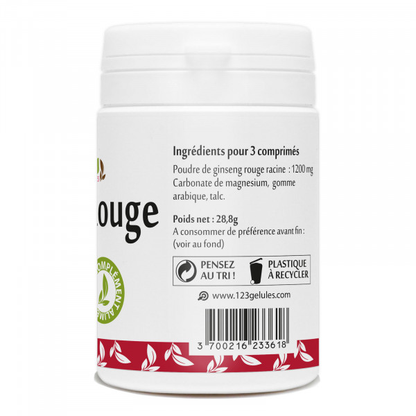 Ginseng Rouge 400mg 60 comprimés