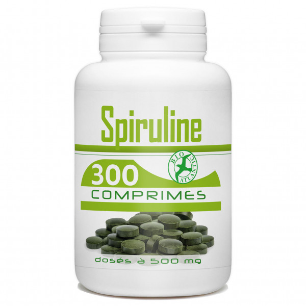 Spiruline 300 comprimés dosés à 500mg